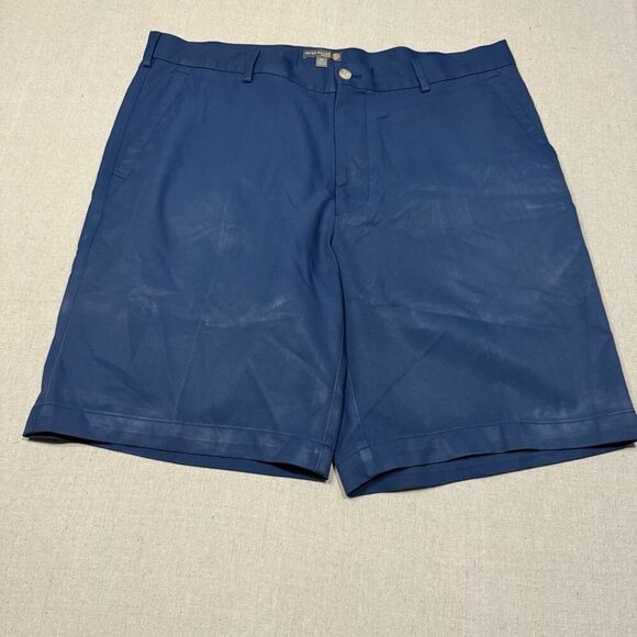 Peter Millar Wicking Golf Shorts 8.5” Mens 36 Navy Blue Performance Lightweight - Picture 1 of 7